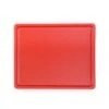 4x HENDI Schneidbretter HACCP Gastronorm 1/2 - Für Fleisch - Farbe: Rot 265x325x(H)12 Mm